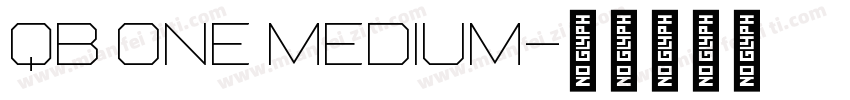 QB One Medium字体转换